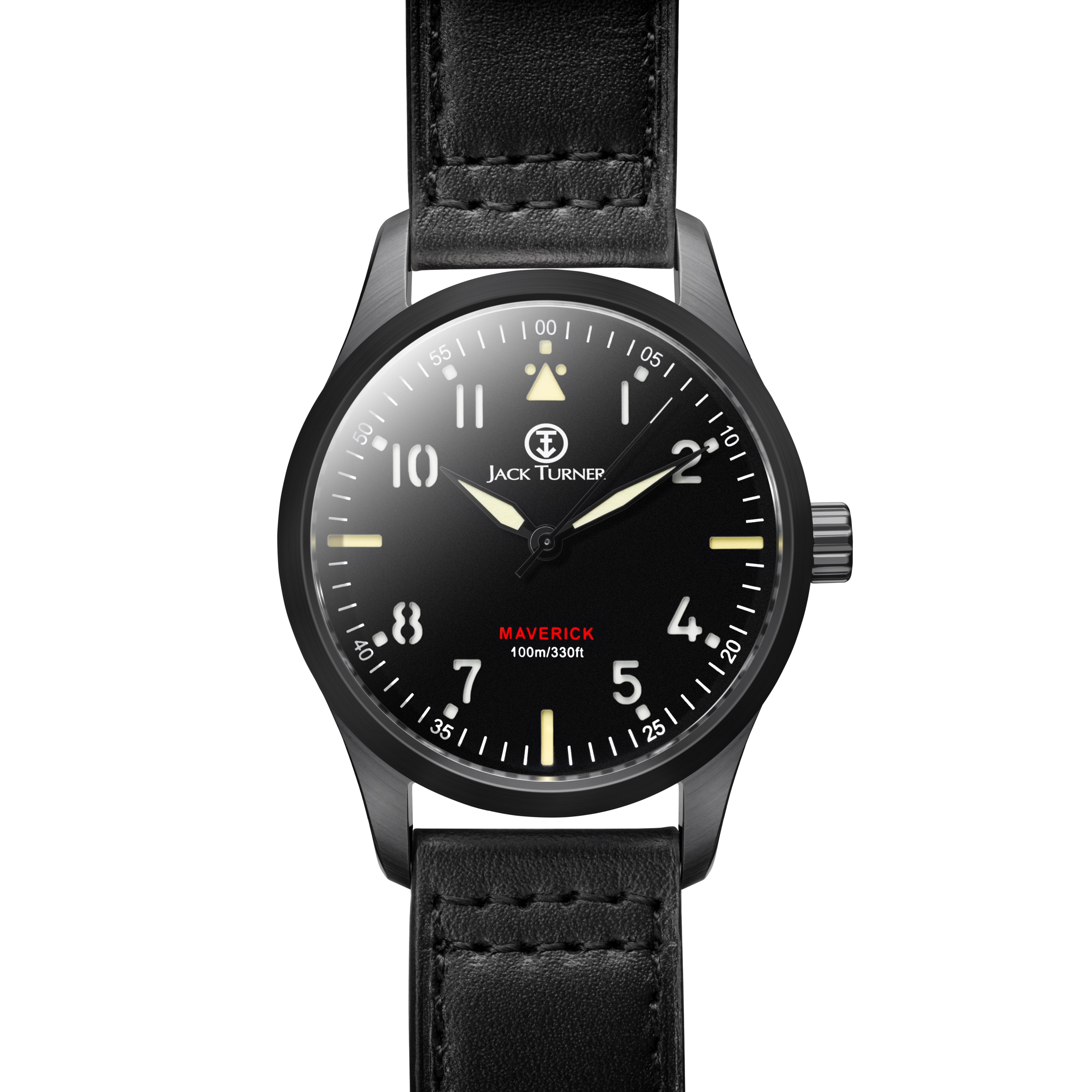 Jack Turner Watches Black PVD “Maverick” Pilot/Feild Watch