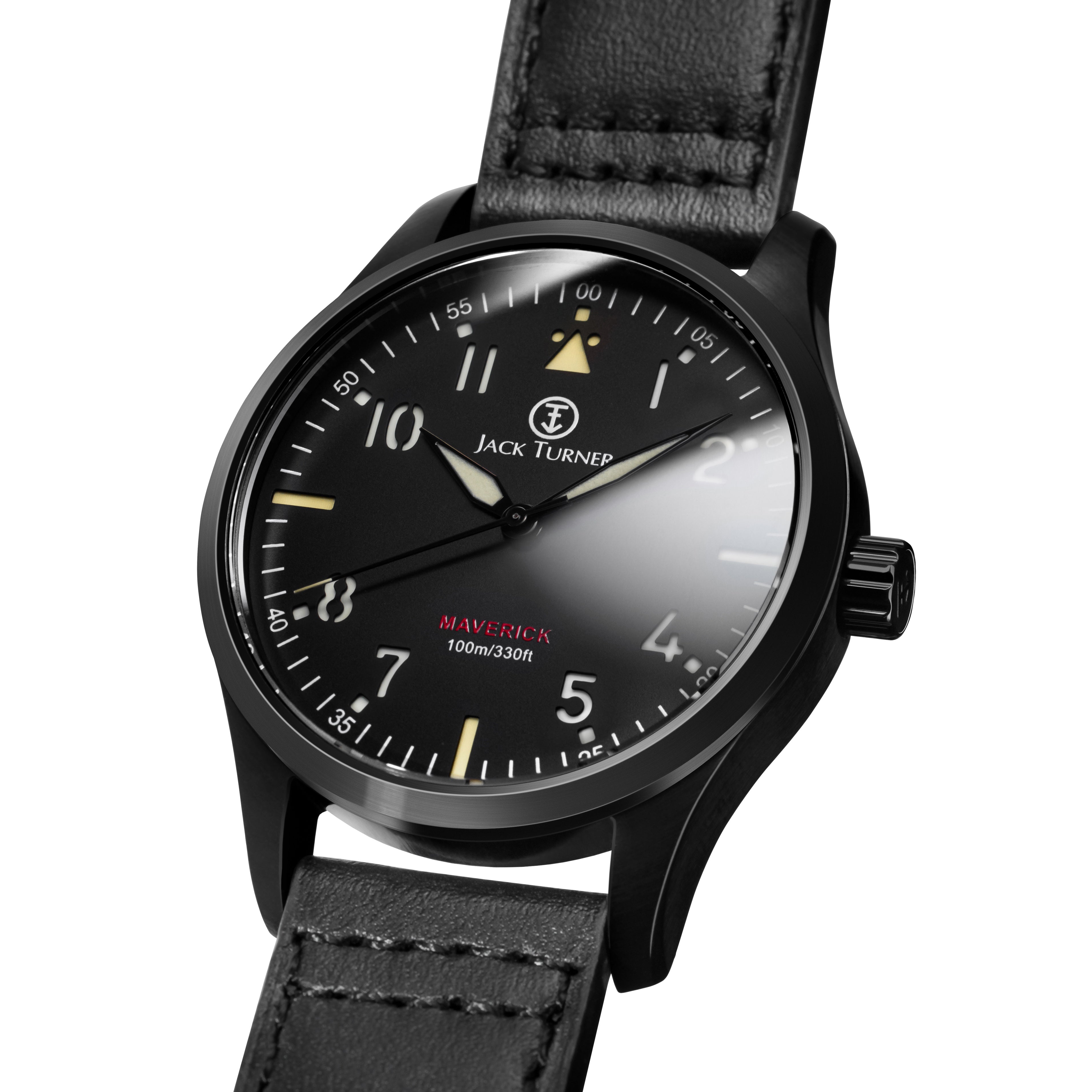 Jack Turner Watches Black PVD “Maverick” Pilot/Feild Watch